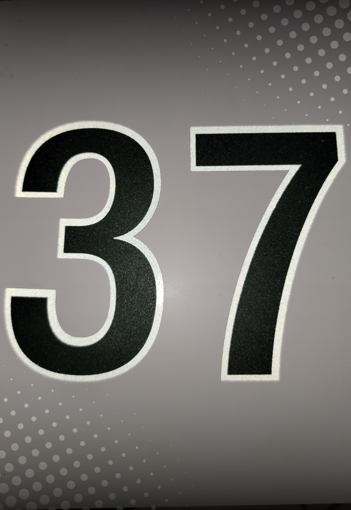 Números vinil reflejante